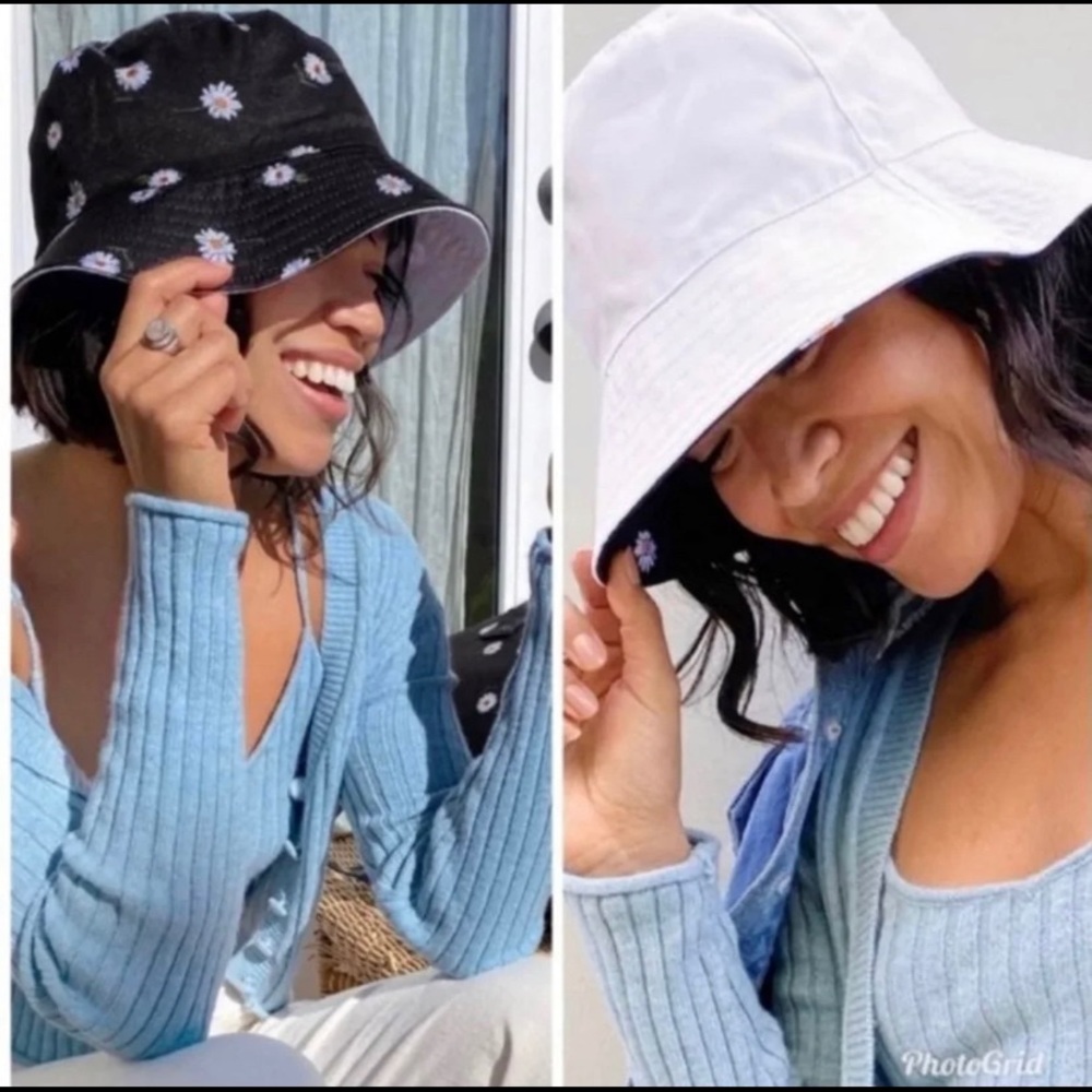 Alice + Olivia Reversible daisy bucket hat